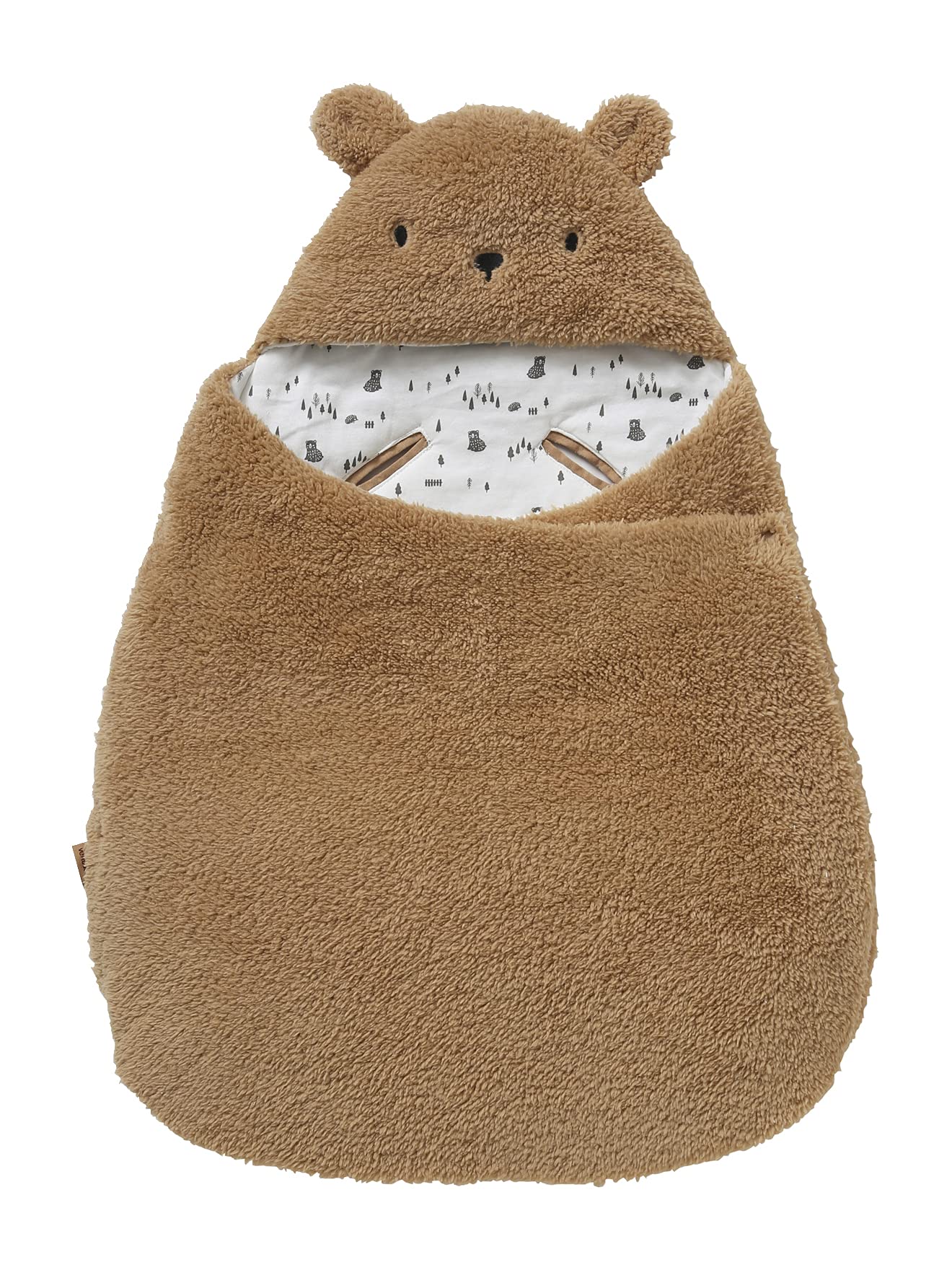 VERTBAUDET Nid d'ange transformable en peluche Ourson beige TU