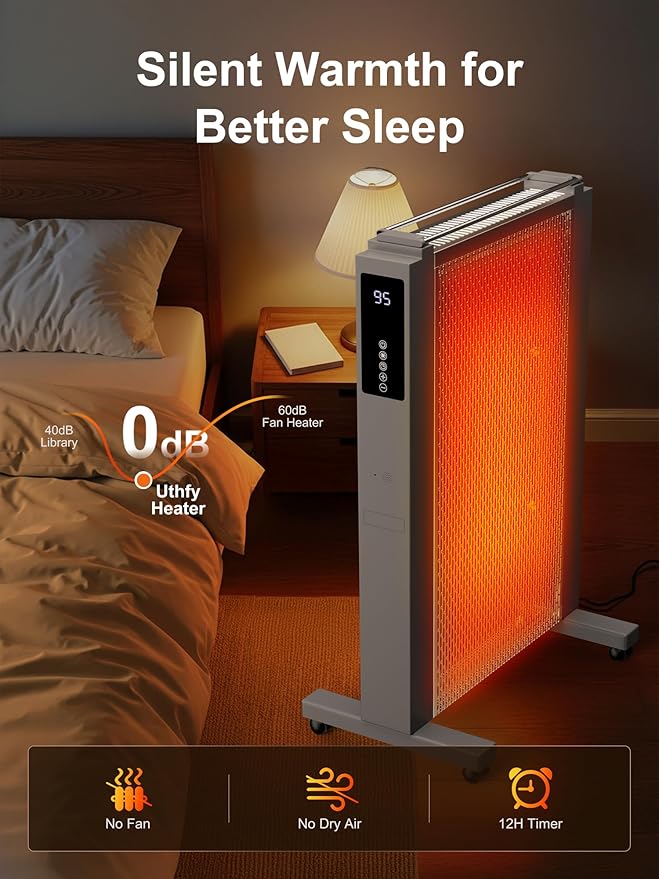 Calefactor Eléctrico Portátil Convección 1500W Torre 3 Lados Calefacción miniatura 5