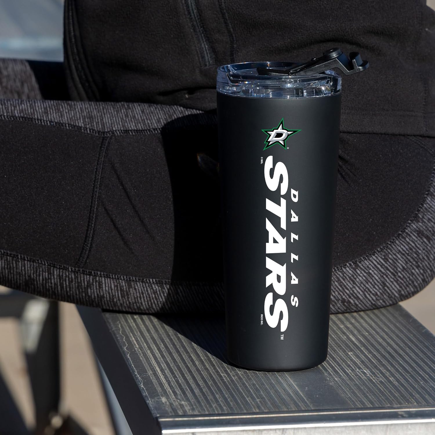 Rico Industries NHL Hockey 24oz Stainless Steel Tumbler with Lid and Dual Functioning Lid - Image 2