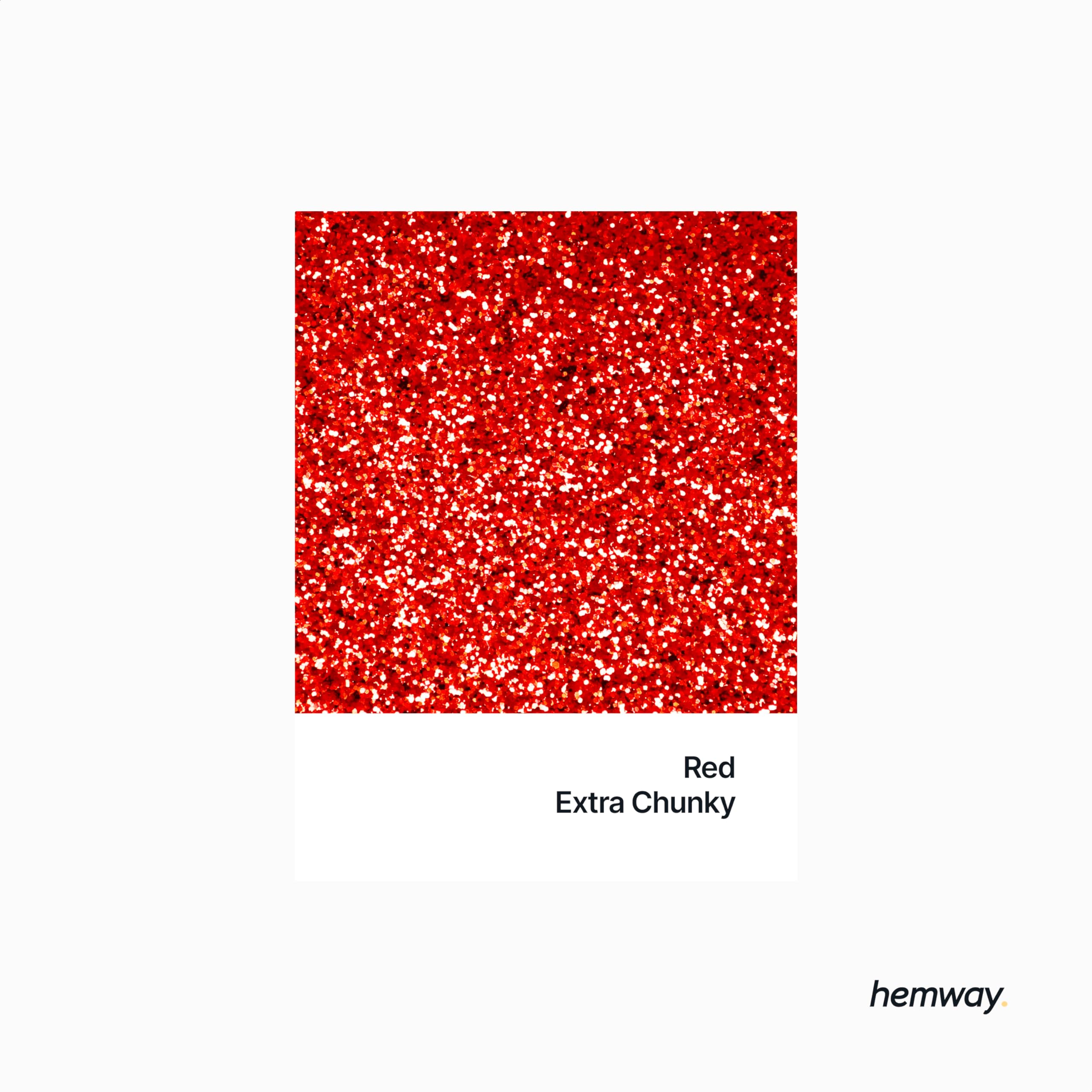 Hemway Glitter Shaker Red 130g x2 Pack Extra Chunky, Craft Glitter Shakers for Resin & Epoxy Crafts, Christmas Art Supplies - Image 2