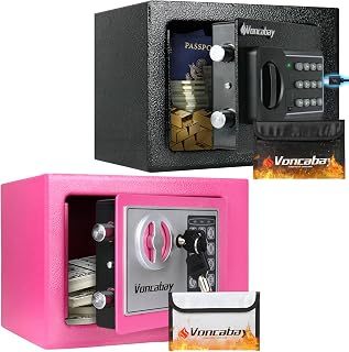 Voncabay Money Safe with Emergency Power Outlet & Small Safe Box