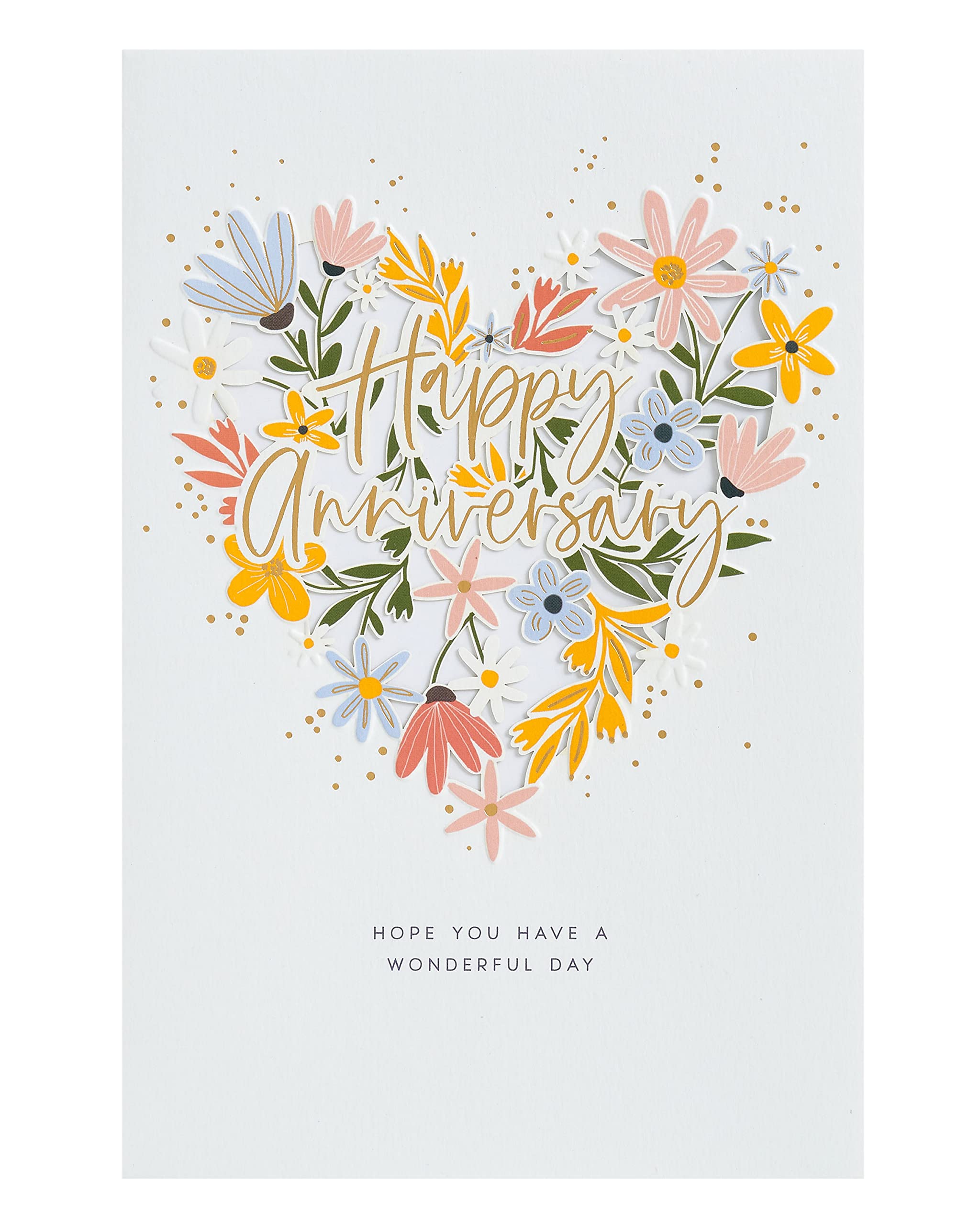 Tarjeta De Aniversario De Boda - Feliz Aniversario Te Amo - Diseño Simple -  Personalizado Con Fecha - Sobre Kraft - España, image size:2048x2560