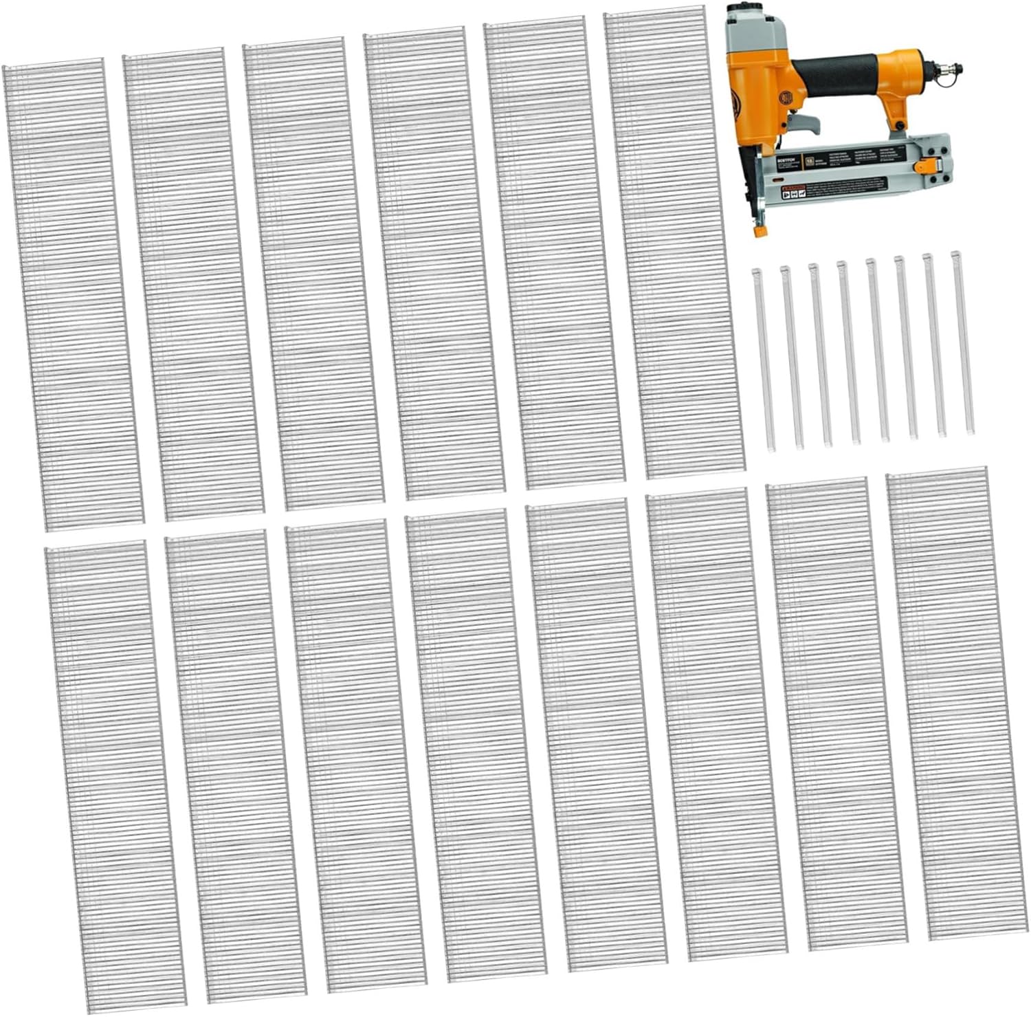 2 Boxes of Steel Finishing Nails for Trim 18-Gauge Galvanized Fasteners for Cabinetry and Molding Compatible Pneumatic Nailers