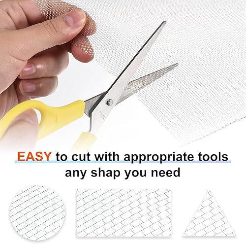 Miniatura 5 de PATIKIL Pantalla de ventana y pantalla de repuesto para puerta, malla de alambre tejido de acero inoxidable 304, reemplazo de rollo de malla de