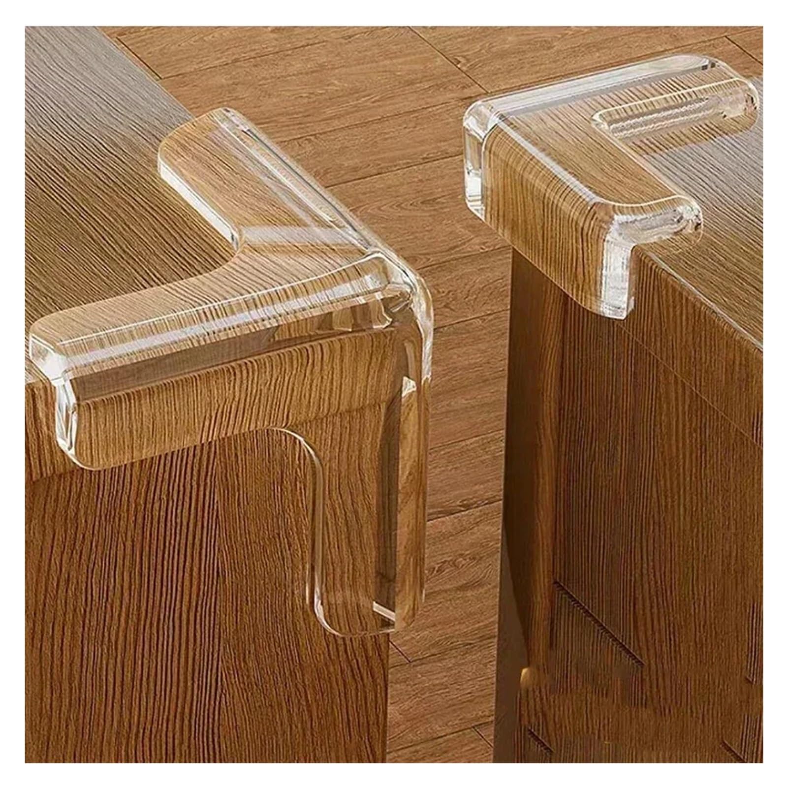 Sicherheits-Kantenschutz aus Silikon, weich, transparent, kollisionssicher, Kantenschutz for Tischecken(Color02,100pcs)