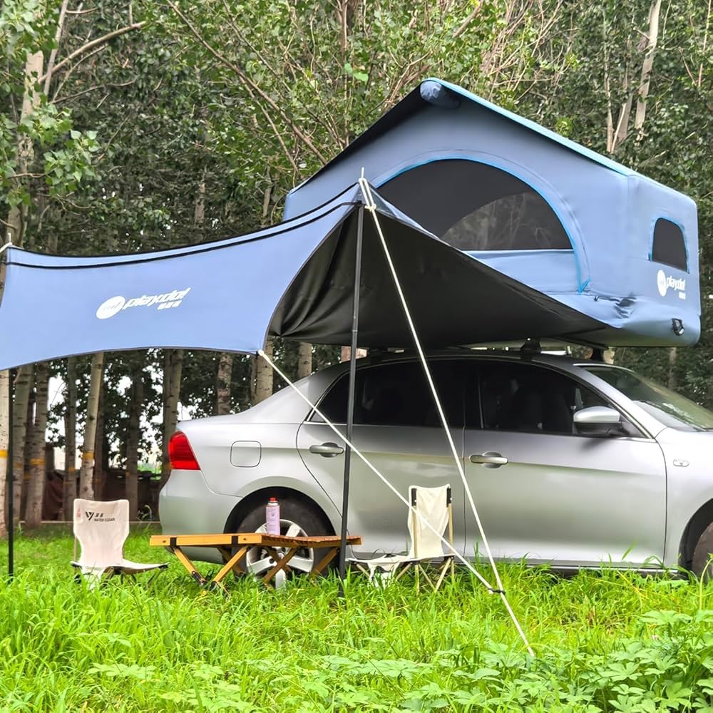 新品BOOMLATU インフレータブルカールーフトップテントとポンプルーフテント Amazon.co.jp: BOOMLATU 2人のインフレータブルカールーフトップ