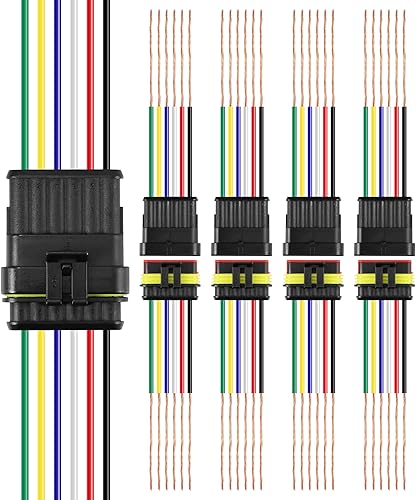 RDBS Kit de 5 conectores de cable eléctrico de 6 pines, enchufe macho y hembra impermeables de 6 vías para automóvil, camión, motocicleta, barco disponible en Yaxa Peru