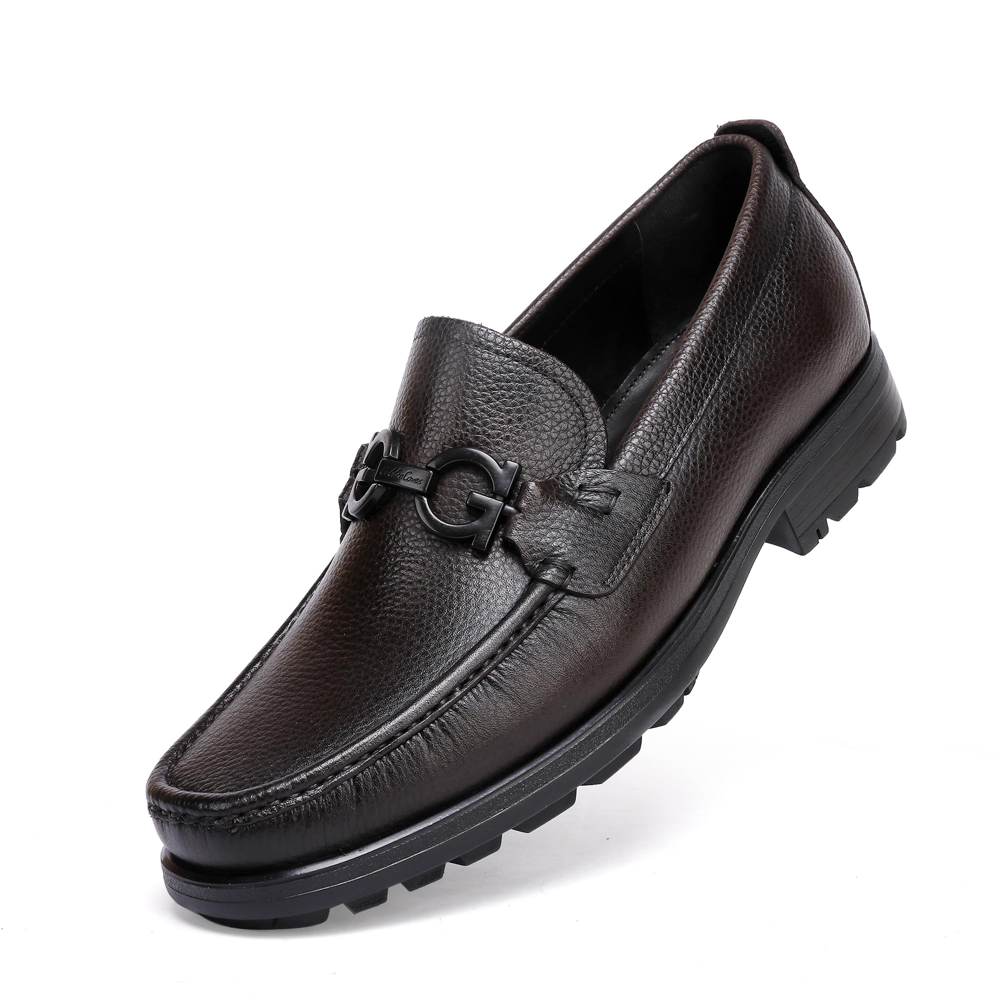 Men's Formal Leather Dress Shoes Business Handmade Buckle Slip On Penny Loafer Wedding Party Shoes for Men