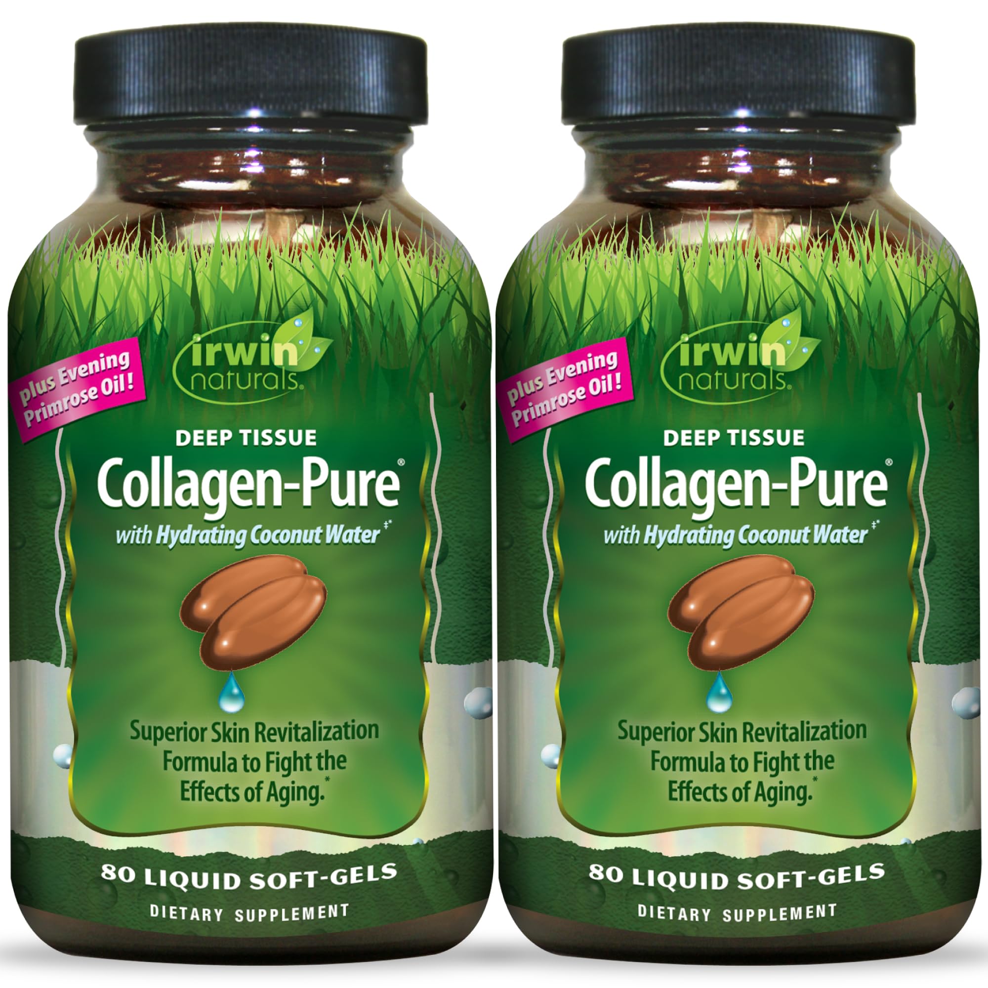 Irwin Naturals Deep Tissue Collagen-Pure Connective Tissue Support (2 Pack) 80 Count (Pack of 2)