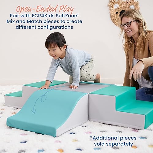 Miniatura 7 de ECR4Kids SoftZone Junior Glide n' Coast, juego para principiantes, espuma de margris, 3 piezas