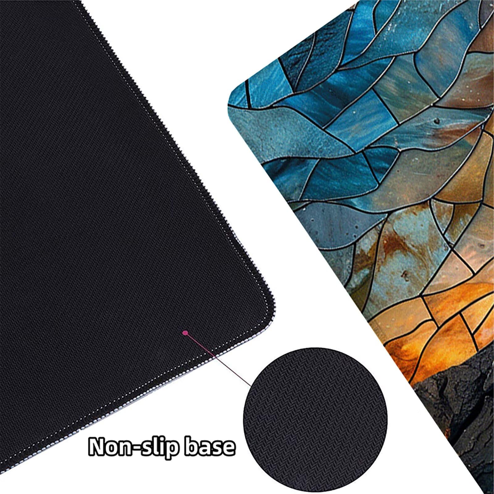 áRbol Alfombrilla Ratón Gaming XXL 1500 x 800 mm, Alfombrilla Gaming Amarillo Mousepad con Base de Goma Antideslizante, Impermeable Desk Mat para Teclado y Raton, Accesorios Gaming, Regalos Z-9