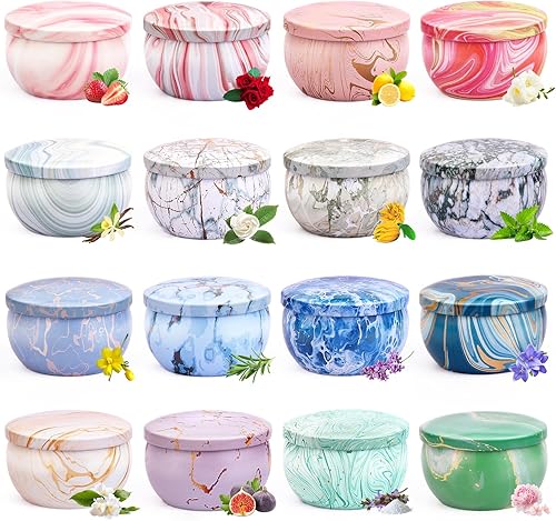 Velas de regalo para mujer, paquete de 16 velas perfumadas para el hogar, 180 horas de larga duración, vela de aromaterapia de soja, vela de