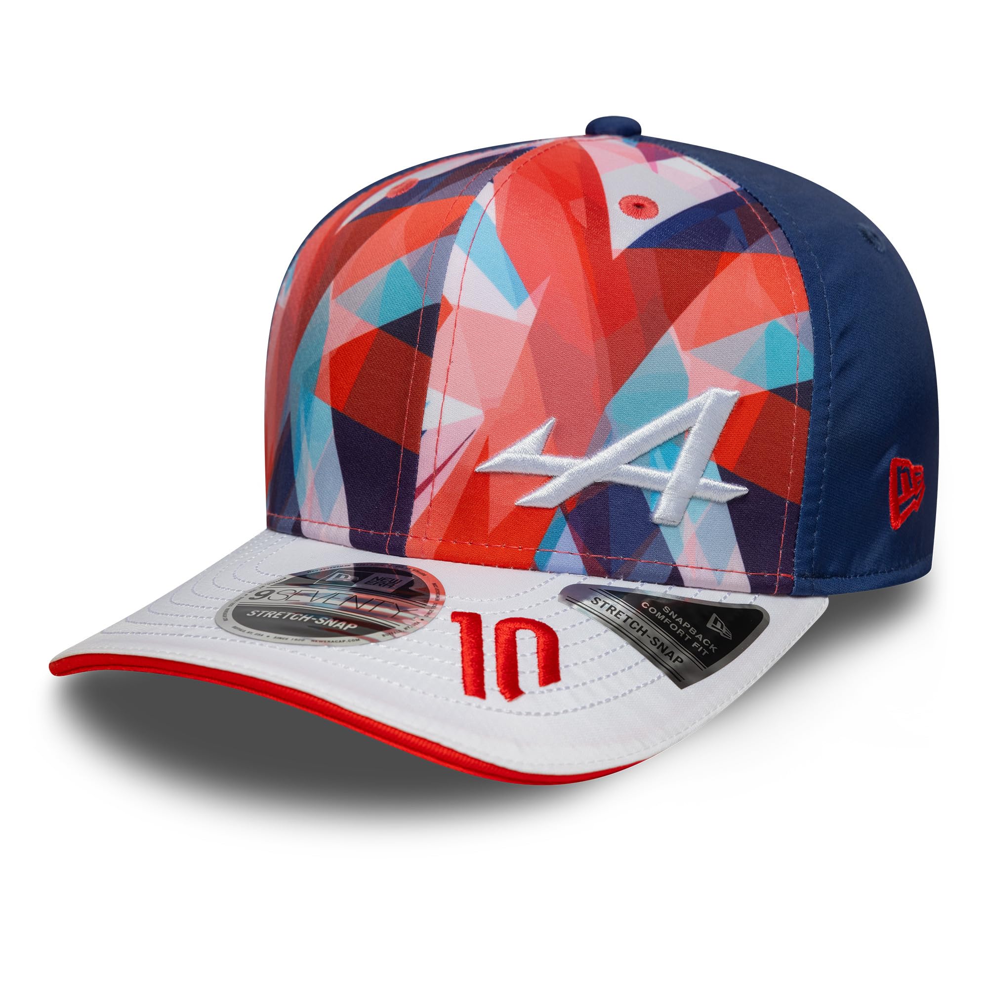 New Era Alpine F1 Team, Official 2025 Collection, Pierre Gasly Drivers Silverstone Special Edition Baseball Cap, White, Adjustable