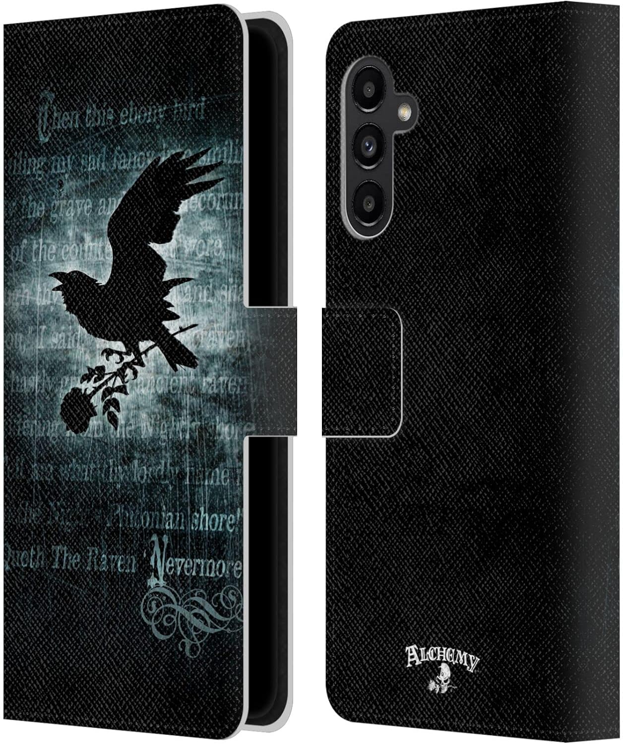 Head Case Designs Officially Licensed Alchemy Gothic Nevermore Wing Leather Wallet Case Compatible with Samsung Galaxy A13 5G (2021)