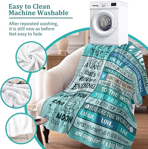 Miniatura 7 de Manta de Navidad para mamá, regalos para cumpleaños de mamá, regalos de hijas e hijos, manta de madre para San Valentín, día de la madre, 60 x 50