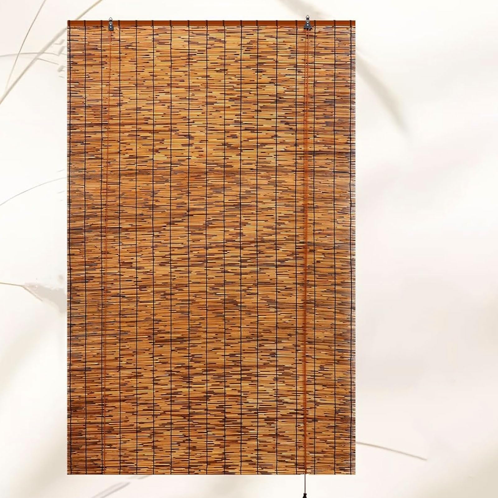 Bamboo Roller Shades for Outdoor/Indoor Privacy Outdoor Reed Blinds for Patio Adjustable Privacy Sun Shades Waterproof Easy to Install(200cmx150cm)
