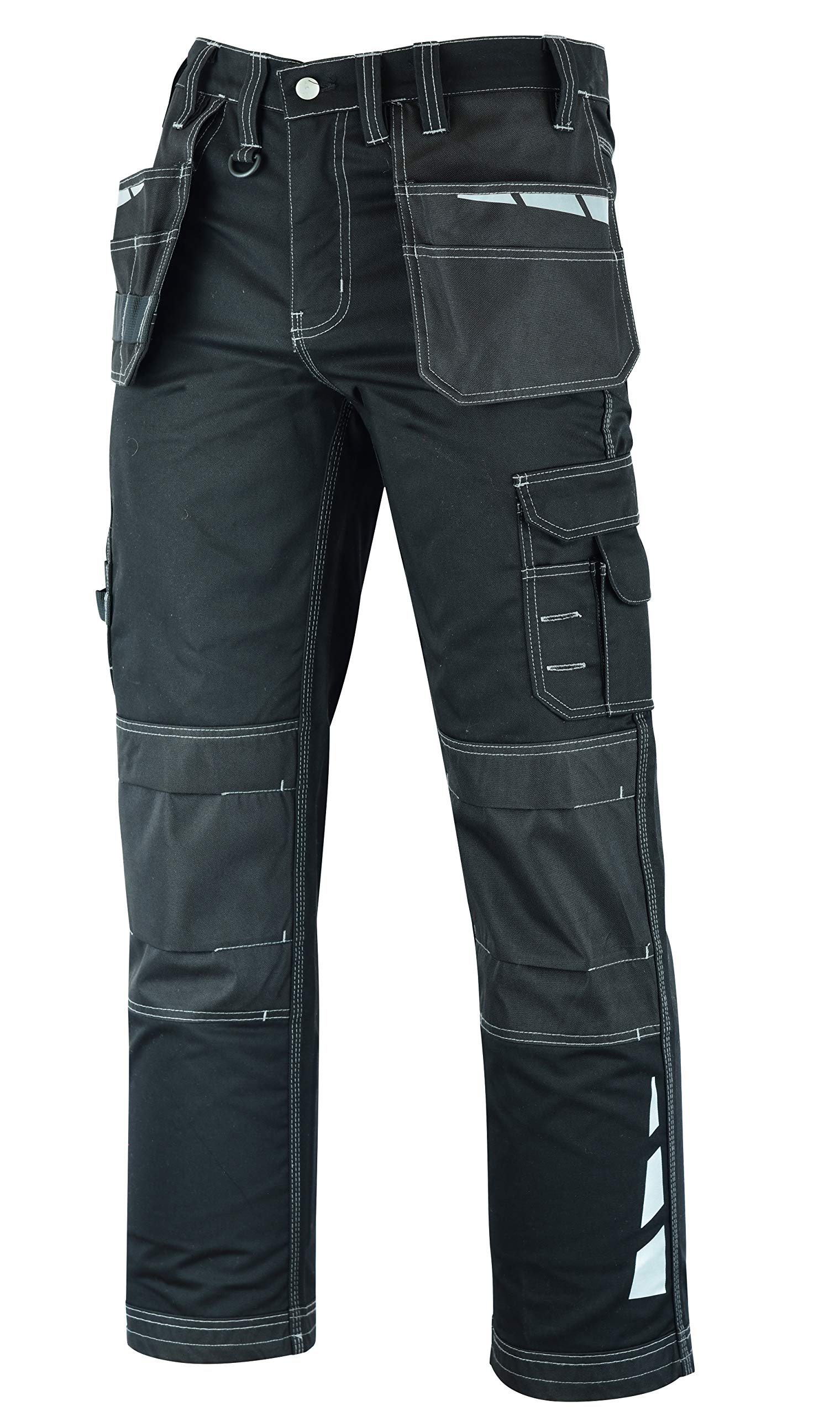 MS9 Herren Arbeitshose Bundhose Cargohose mit Holstertaschen Werkzeugtaschen Multifunktions und Kniepolster Taschen E1