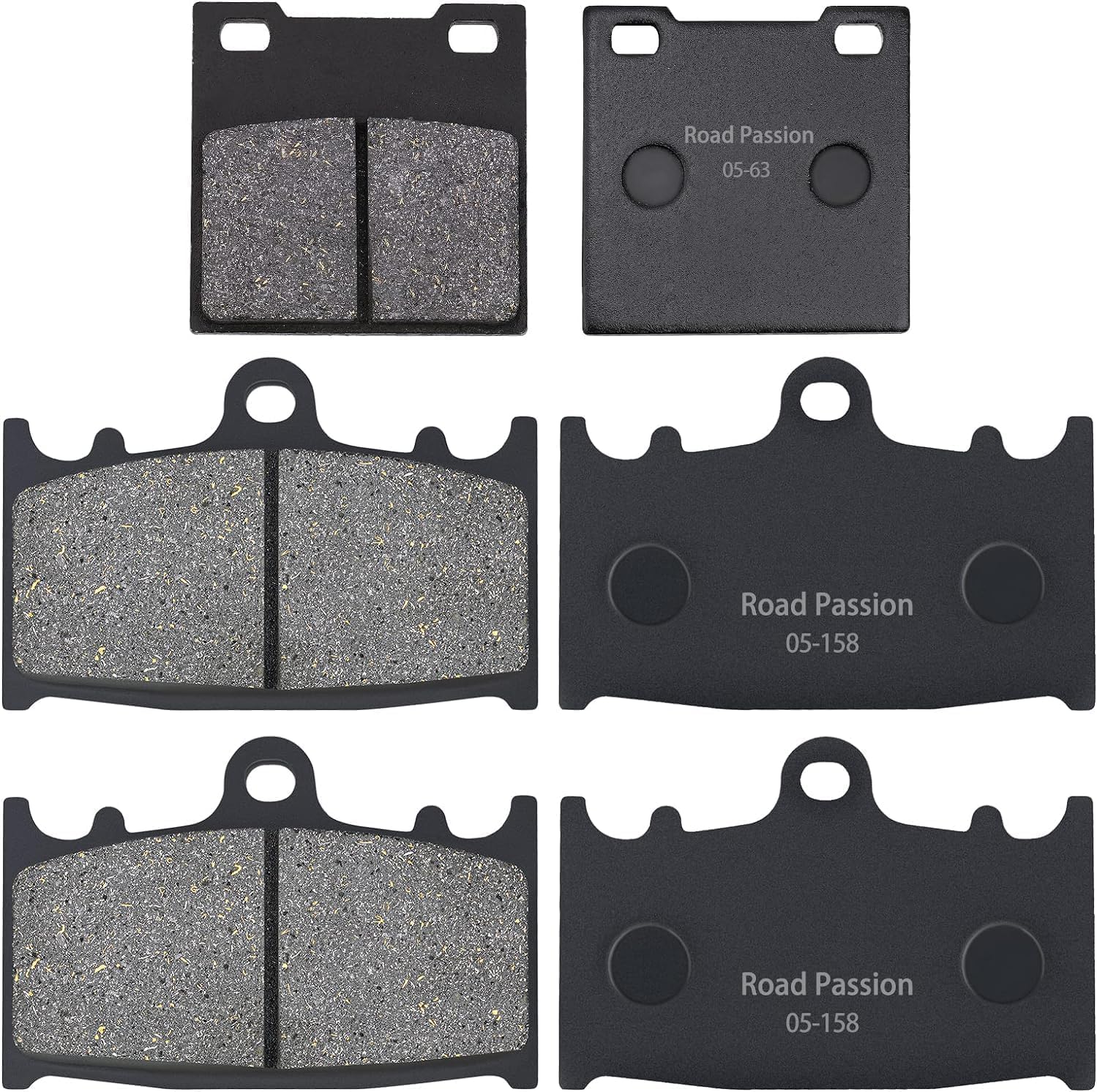 Road Passion Brake Pads Front and Rear for SUZUKI GSXR 600 1997-2003 / GSX1300 R Hayabusa 1999-2007/ GSF1200 SK/K Bandit 2001-2005 GSXR750 W/T/V/X 1996-1999 /GSXR 600 1997-2003/TL1000S 1997-2001