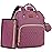 ROSEGIN Diaper Bag Backpack with Changing Pad, Pacifier Case, Baby Bag for Boy Girl Toddler - Large, Stylish, Waterproof Travel Quilted Diaper Bag for Mom - Baby Shower - Purple