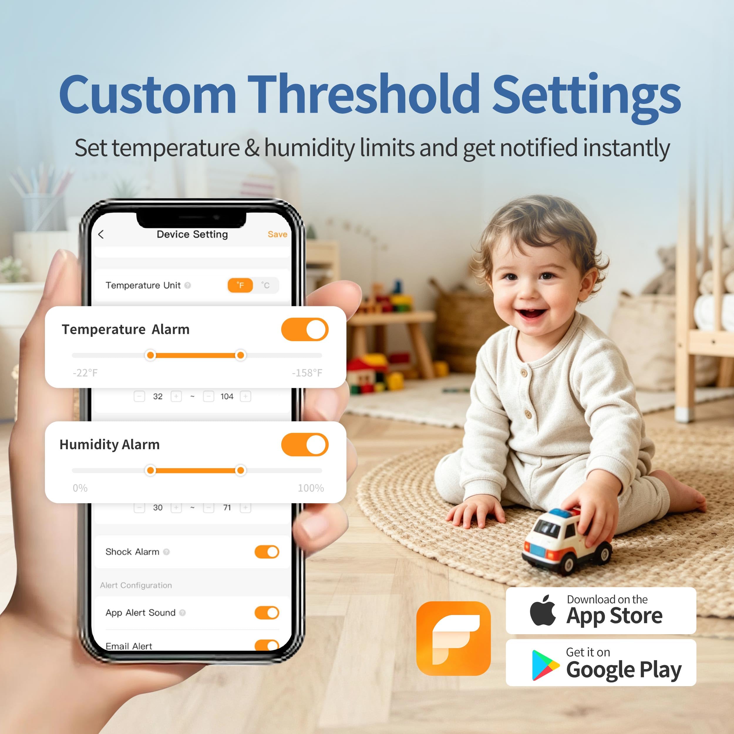 Frigga 4G Cellular Temperature & Humidity Monitor with Email App Alerts — Amazon image 6