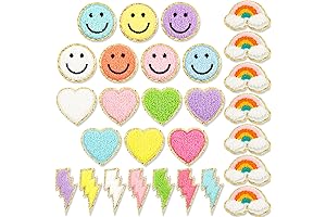 28 Pcs Varsity Patches for Clothing Embroidered Applique Patches