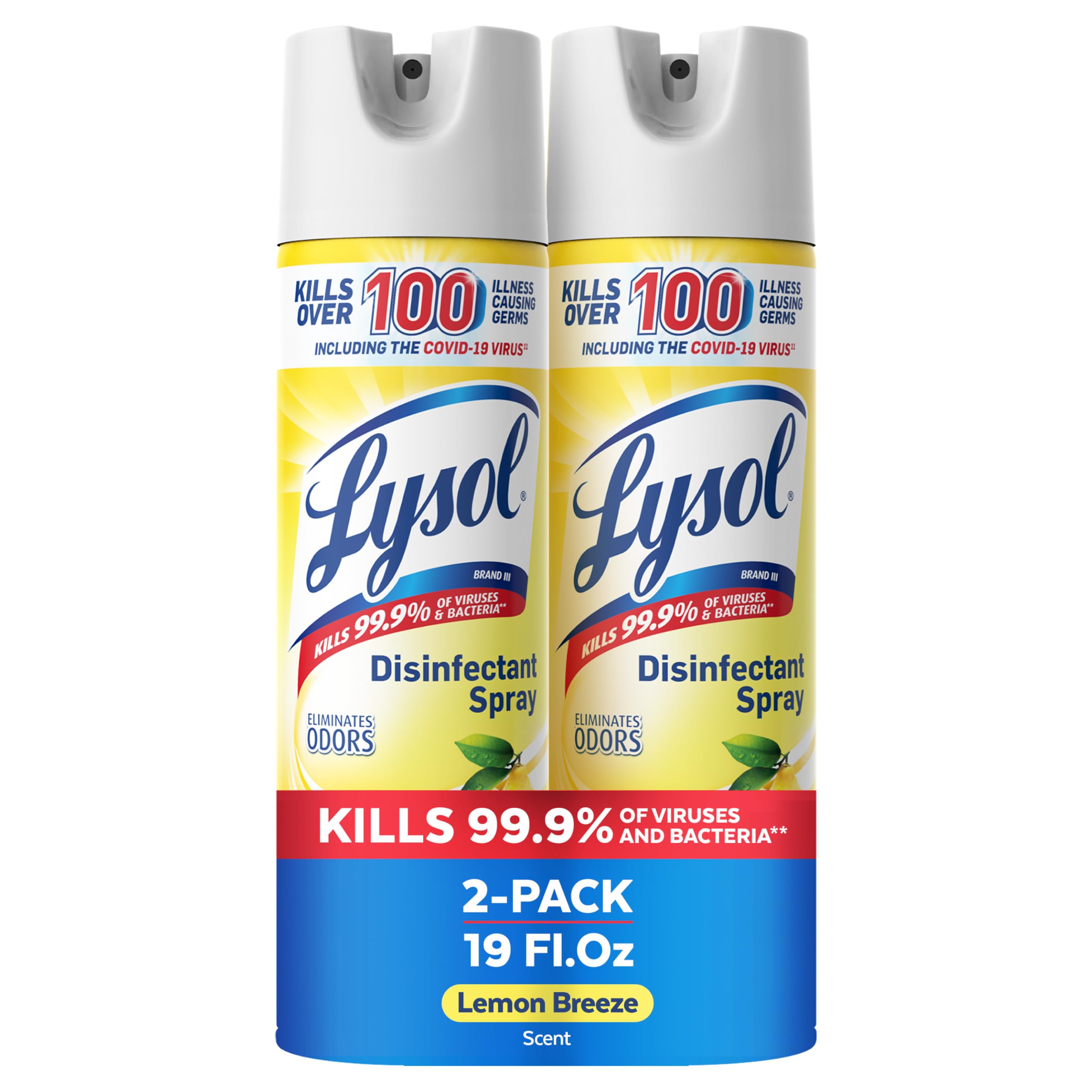 Lysol Disinfectant Spray Lemon 19 oz 2 Pack