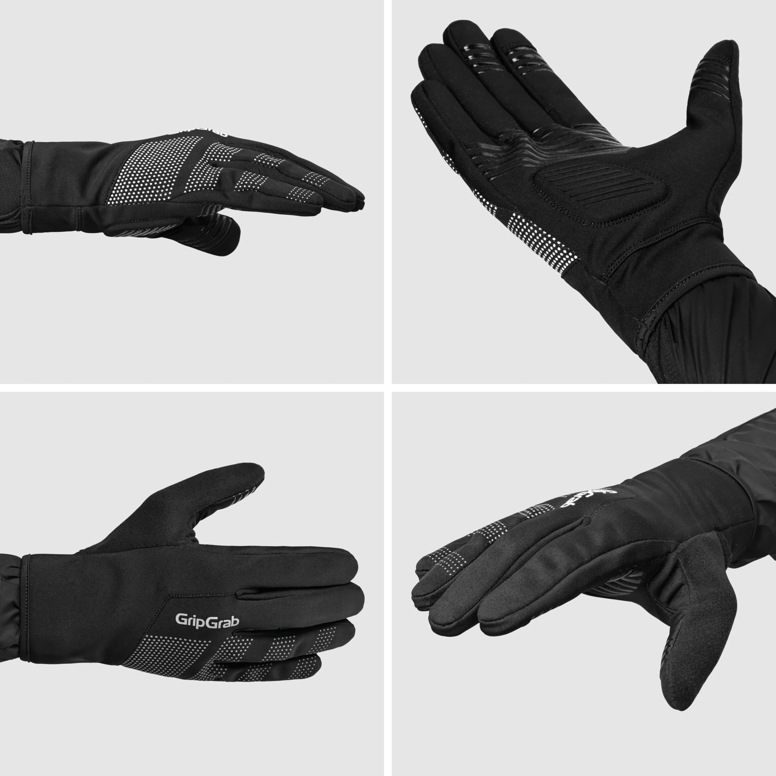 GripGrab Ride Winddichte Fahrradhandschuhe Herbst und Frühling Gepolstert | Gepolsterte Übergangshandschuhe mit DoctorGel Polsterung für MTB, Rennrad & Gravelbike, Frottee-Daumen & Reflex-Details