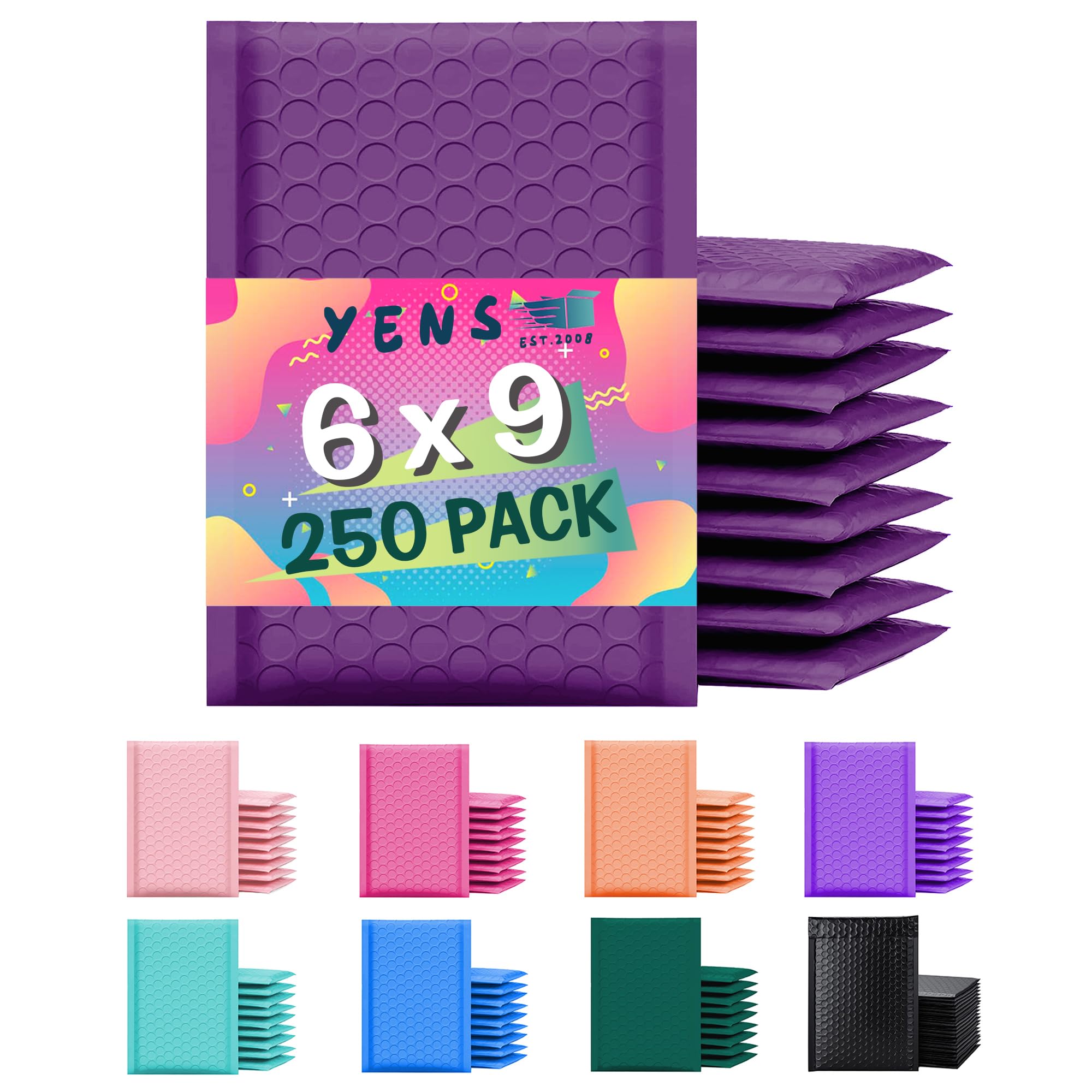 Sobre Acolchado 50 Sobres Acolchados Con Burbujas Metálicos #0 (6x10 Pulgadas) - Mezcla De Colores, Protección Para Envíos 50 Sobres Tamaño 6x10 Envíos