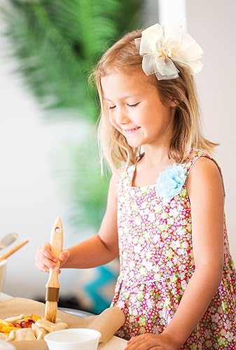 Miniatura 4 de HAIRBOWS - Lazo doble de organza para el pelo con un nudo en el centro en un clip, para todas las edades y tipos de cabello, lazo de 5 pulgadas,