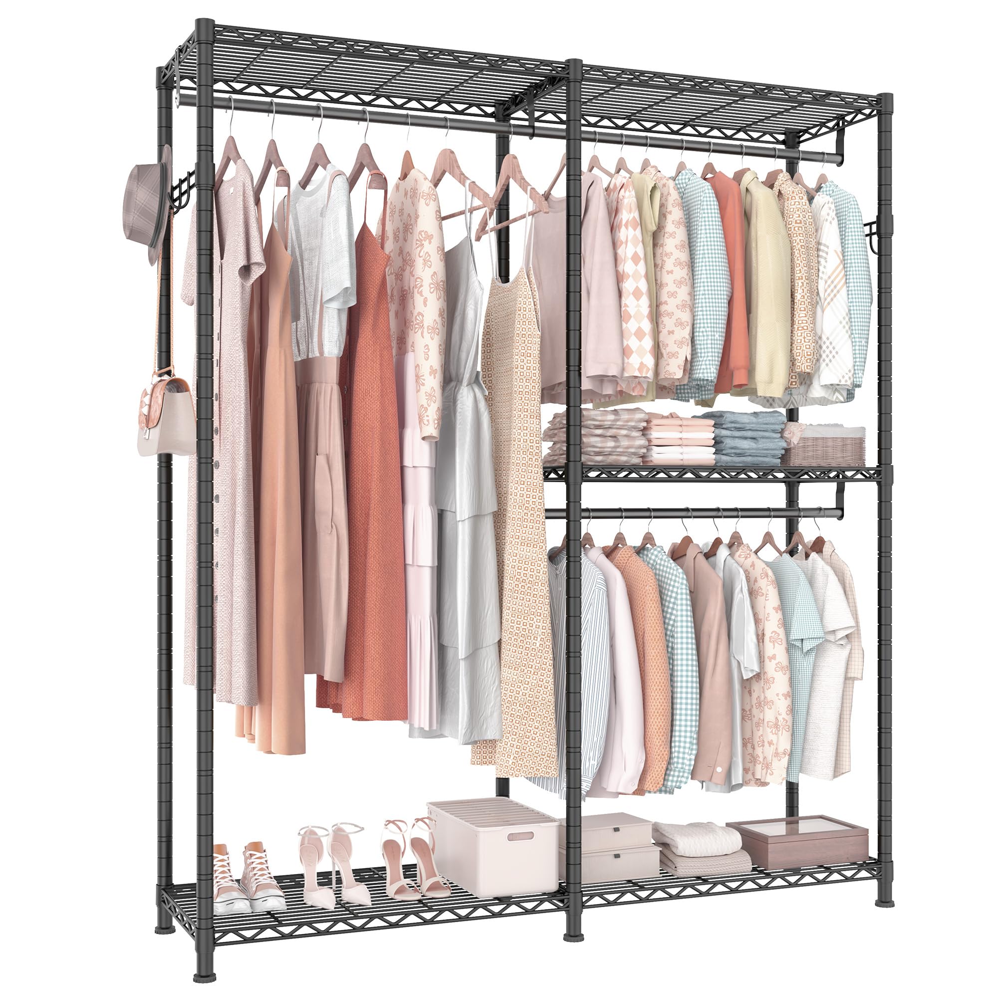 Garvee ハンガーラック 洋服ラック 幅174cm 耐荷重650kg パイプ Amazon.co.jp: REIBII: ハンガーラック