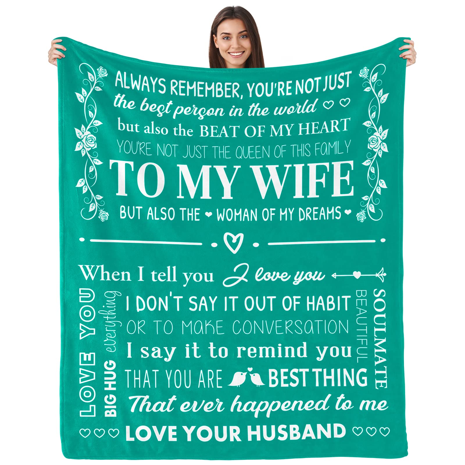 to My Wife Blanket Wife Christmas Birthday Gift Ideas Wedding