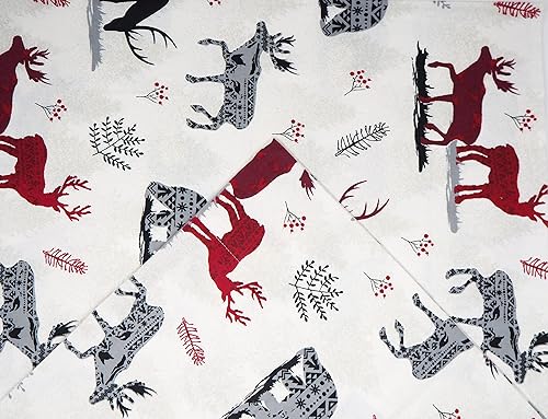 Miniatura 4 de Pointehaven Juego de sábanas de franela 100% algodón de 6.35 ozm, tamaño matrimonial, color crema Northwoods, cálido y acogedor, preencogido,