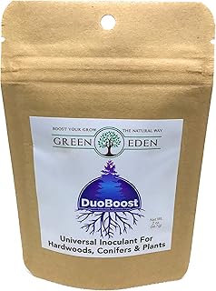 GreenEden DuoBoost Soluble Endo/Ecto Mycorrhizae (9 Species) Universal Root Inoculant for Hardwoods - Conifers - Plants - 2oz. Mycorrhizal Fungi - Beneficial Bacteria - Living Soil Builders