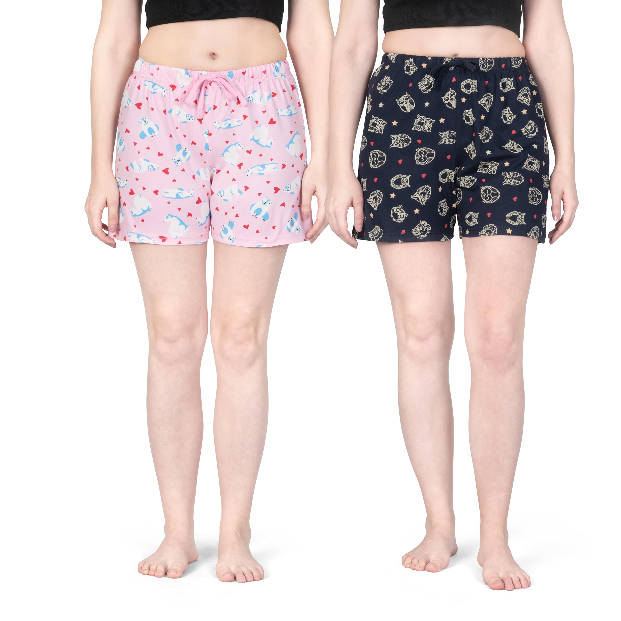 Real Basics Women's Regular Shorts (Pack of 2)