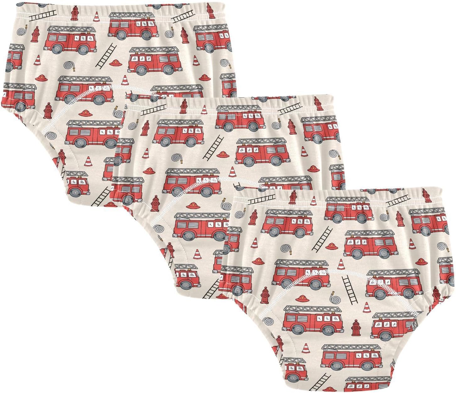 Fire Truck Toddler Potty Training Underwear Cotton Absorbent Soft Baby Girl Boy Toilet Training Pants 3T