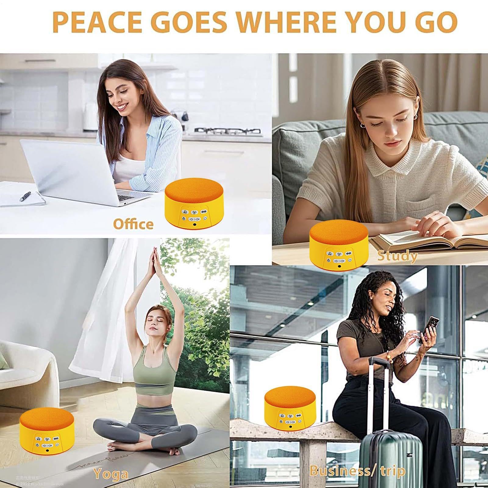 Macchina Del Suono Ricaricabile Rilassante Intelligente Senza | Macchina Del Suono Portatile Adulti Sonno per Relax Lavoro Casa Viaggio