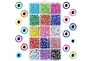 1050 Pieces 15 Style Evil Eye Beads for Jewelry Making