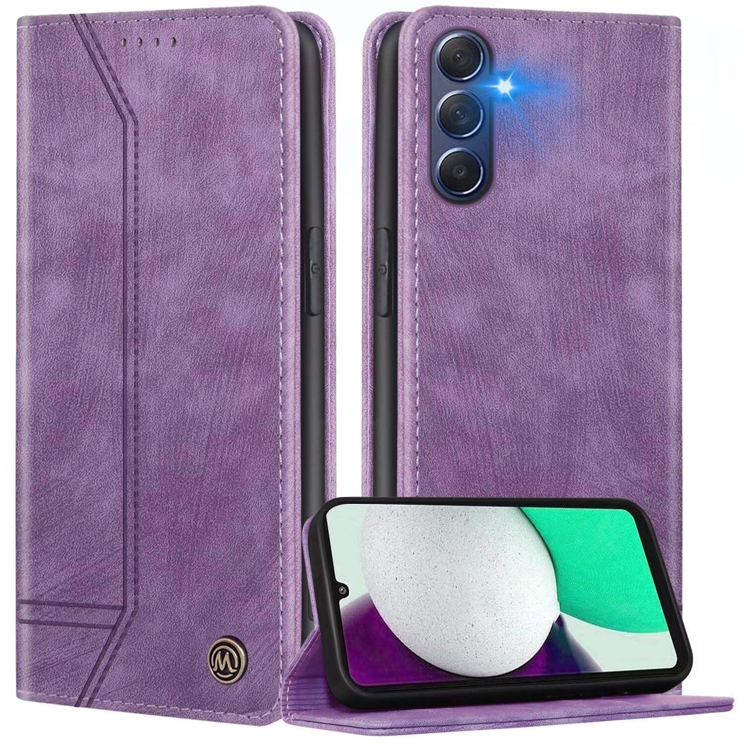 FMPCUON Compatibile con Google Pixel 8 6.16 Cover, Flip case Custodia Portafoglio in Pelle Slot [Chiusura Magnetica] Cover per Google Pixel 8 6.16, Porpora