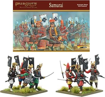Samurai Infantry - 28mm Scale Plastic Miniatures for Pike & Shotte by Warlord Games - Highly Detailed Miniatures for Table-top Wargaming