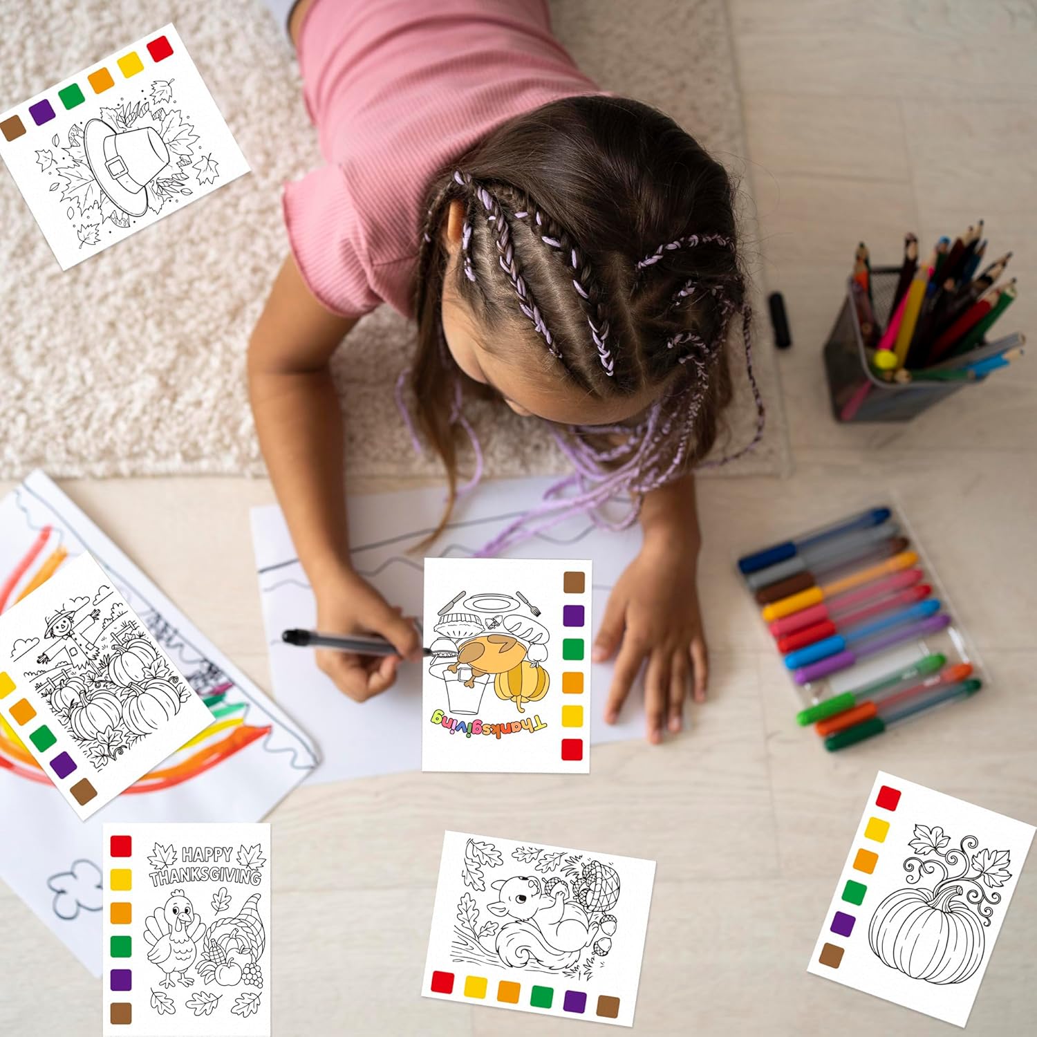 Lyosehy 120Pcs Water Coloring Cards Party Favors with Brushes Coloring Book for Kids Mess Free Coloring Cards for Birthday Gifts Classroom Prizes Art Craft Supplies（Farmland） - Image 8