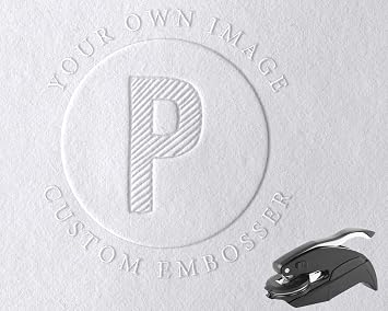 Custom Logo Embosser Seal Personalized Stamp with Your Own Design | Custom Business, Notary, or Branding Seal | 1" x 5/8"