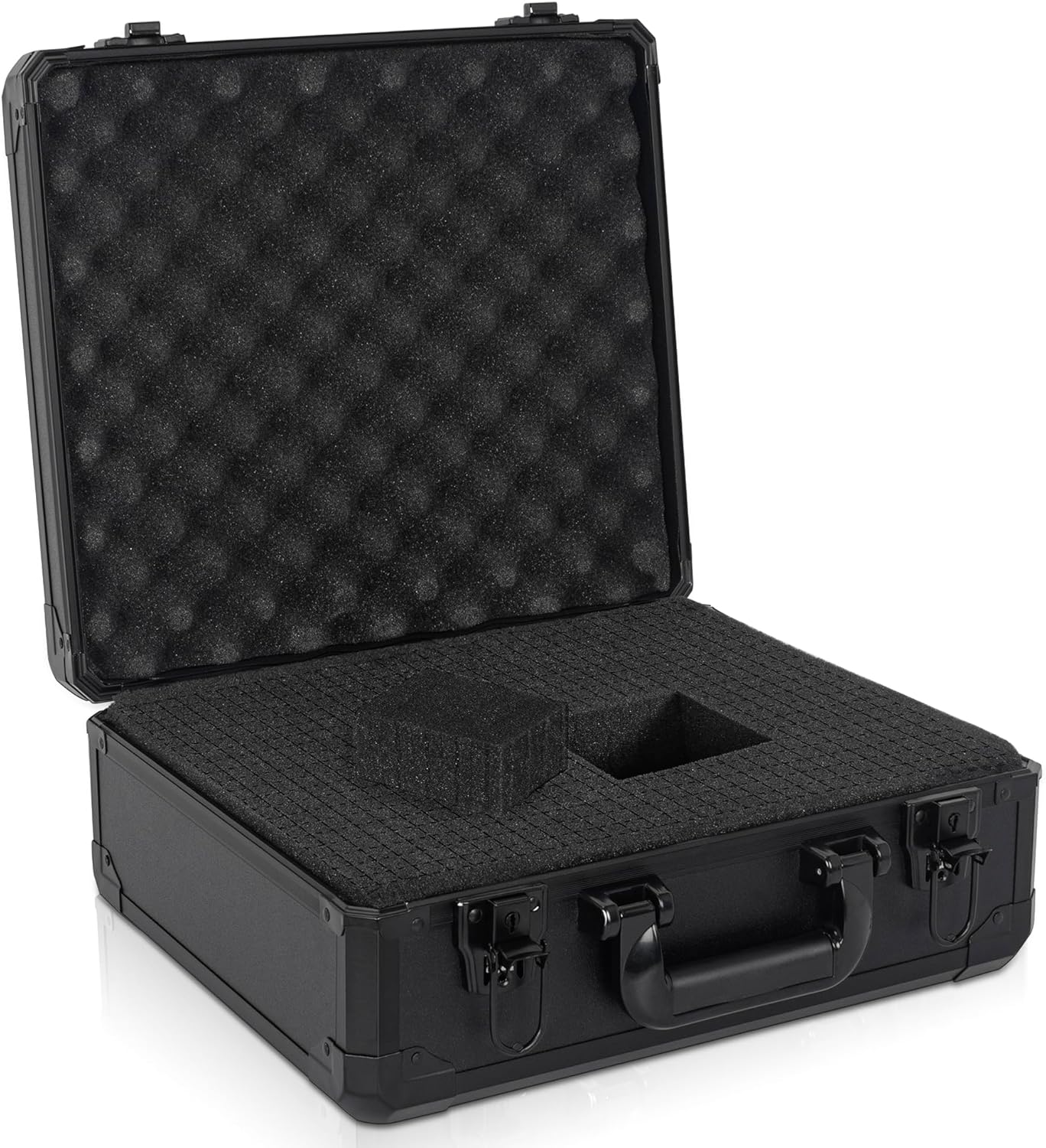 15 Inch Carrying Case With Customizable Pre-Diced Foam, Aluminum Alloy Sturdy Build, Ideal for Microphone, Equiment, Camera, Tools, Recorder, etc