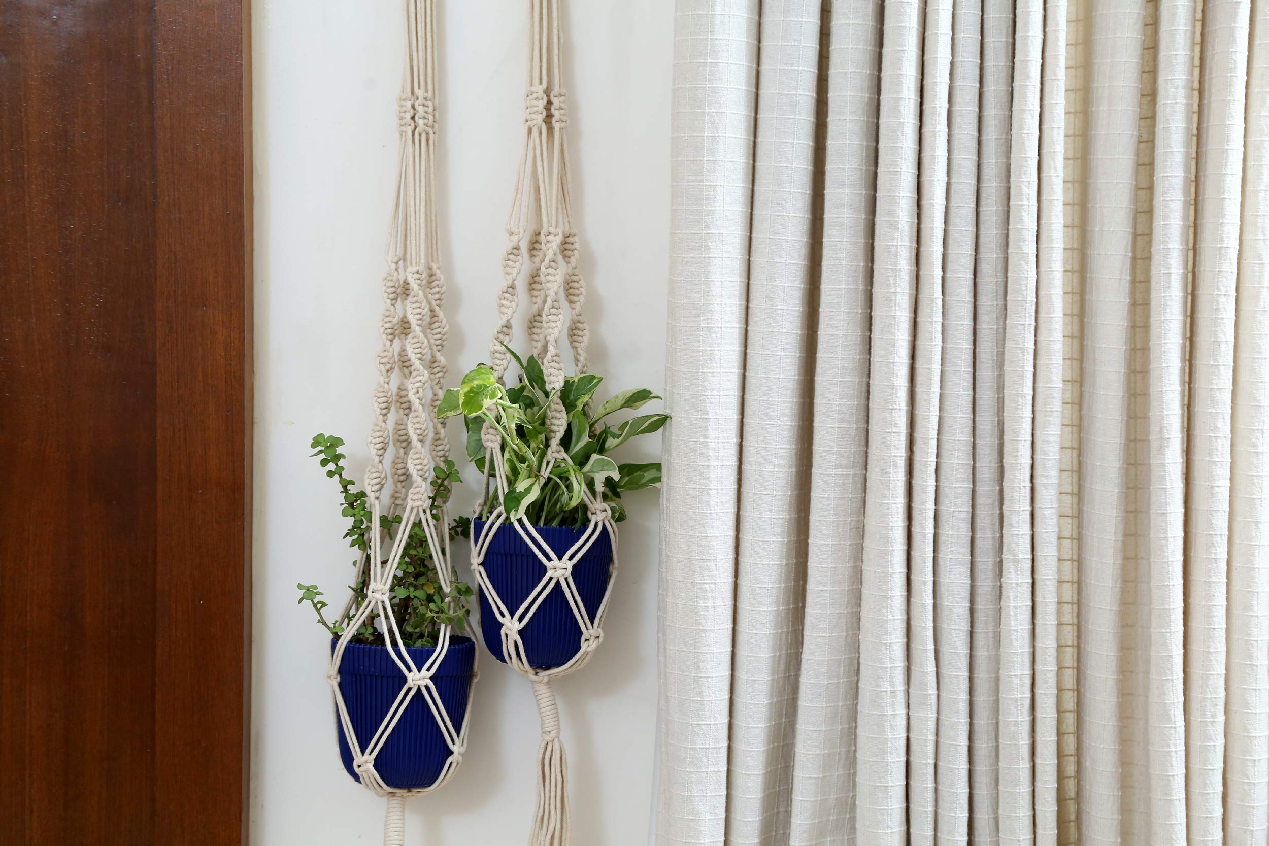 Home Decorz Store, Set of 2 Macrame Plant Hangers (Without pot), Handmade Indoor Outdoor Pot Plant Holder (B08FCBJZGK) Amazon Price History, Amazon Price Tracker