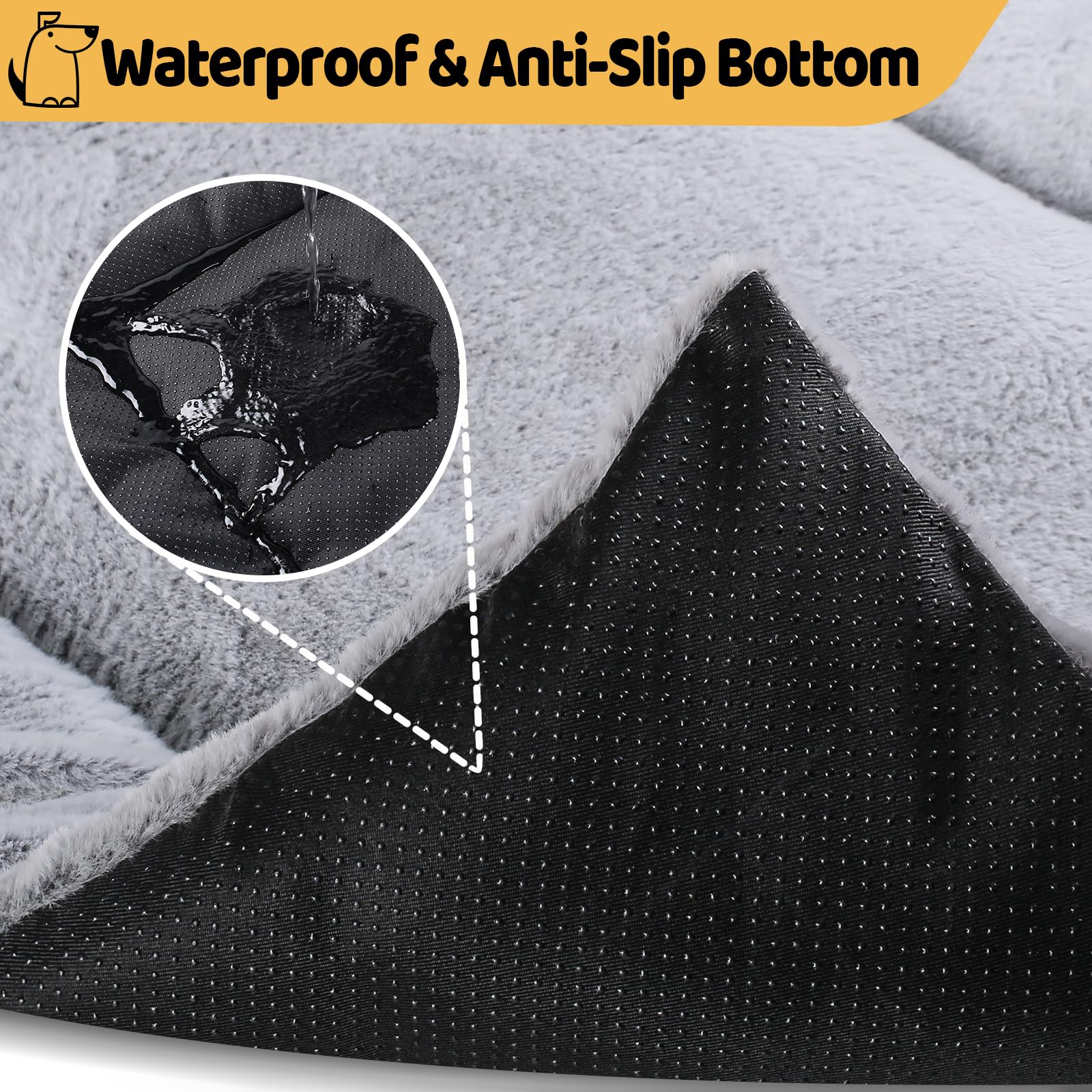 ZENGAOOU Washable Dog Crate Bed with Non-Slip Bottom - Image 4