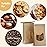 BagDream Small Bakery Bags with Window 50Pcs 3.54x2.36x6.7 Inches Window Tin Tie Tab Lock Kraft Brown Paper Bags for Coffee Bean, Cookies, Treat, Snack