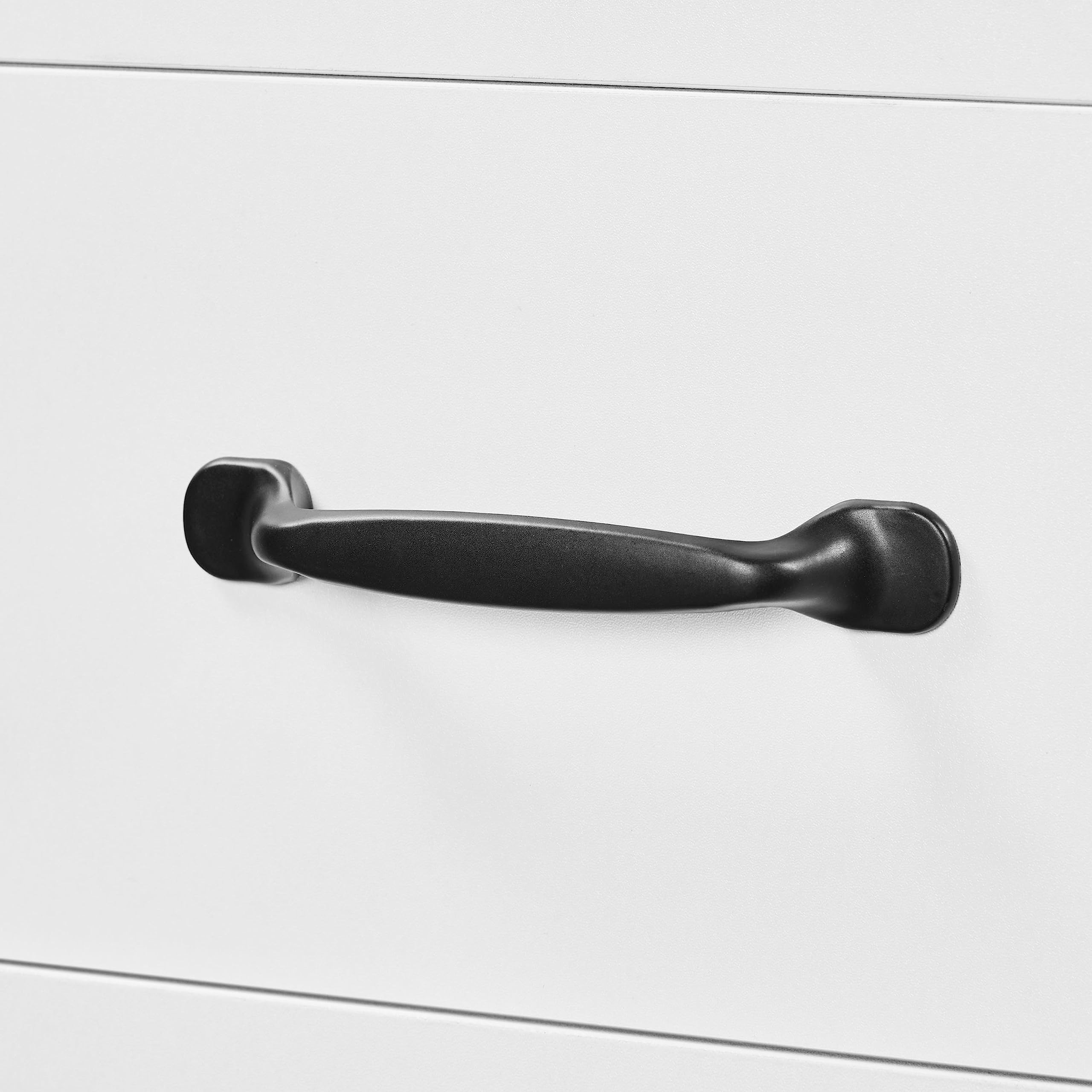 Yaheetech Caisson de Bureau à 3 Tiroirs, Support Imprimante sur 5 roulettes Mobile, 1 Tiroir verrouillable, 2 Compartiments, Dossier de Format A4 ou Lettre, Blanc