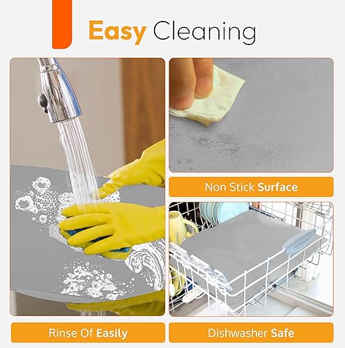 Vista 36 de Paquete de 2 forros de teflón antiadherentes grandes y gruesos, de 17 x 25 pulgadas, sin BPA ni PFOA, para la parte inferior de horno eléctrico