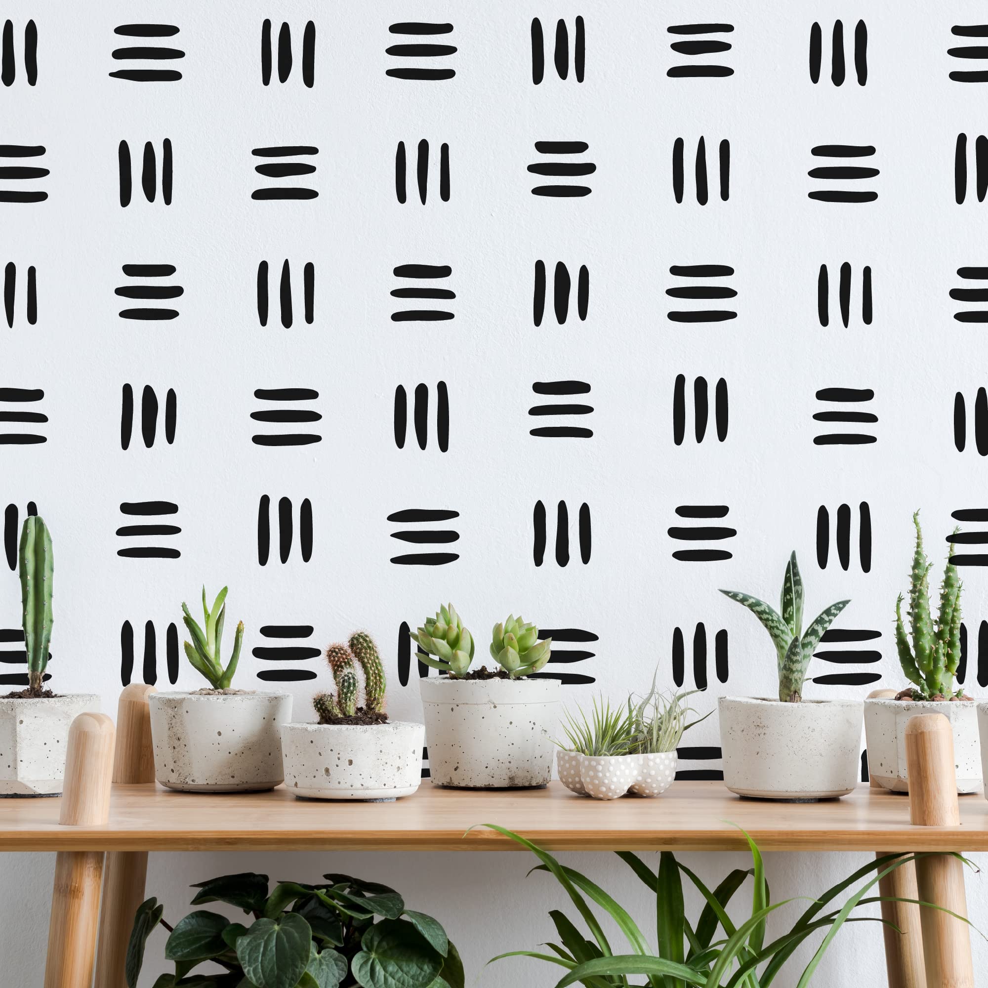 SHYJSHYJ 3 Lines Black Vinyl Wall Decals - Image 3