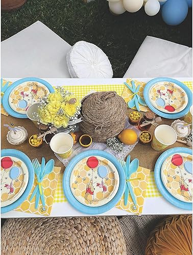 Miniatura 2 de Fun Express Rollo de mantel a cuadros amarillo (100 pies)