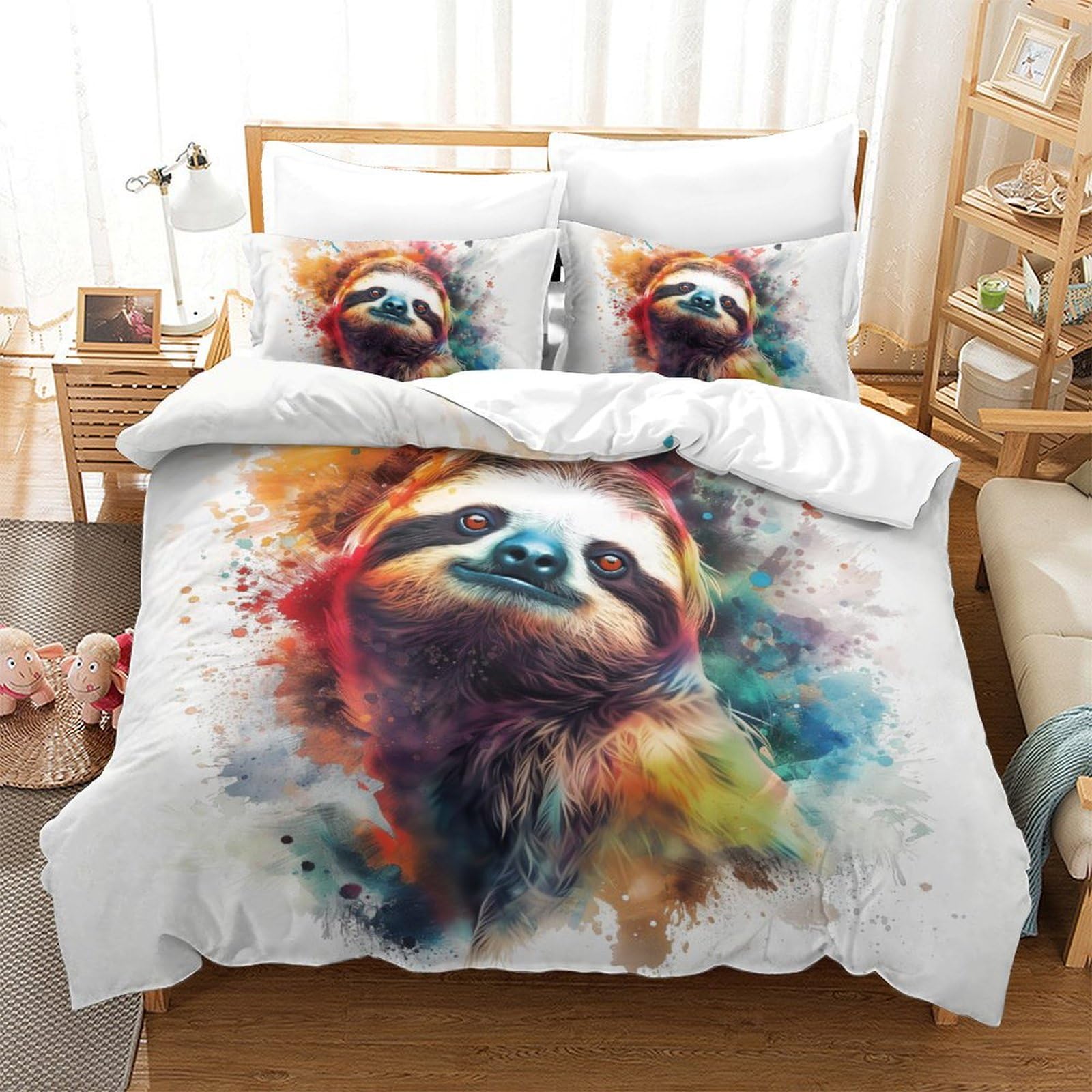 Housse de couette loutre en microfibre respirante et super douce 220x240